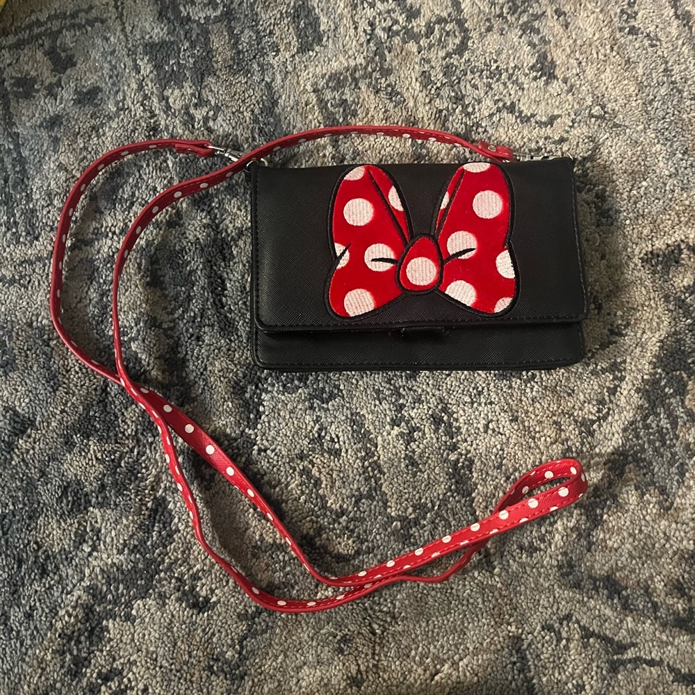 4️⃣for20 Disney Minnie Mouse Vintage Cartoon Mickey Wallet Wristlet Purse